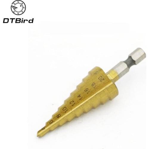 1pcs/4-20mm High Speed Steel Drill Bits Metal Center Drilling Steel Step Drill Bit Hand Tool Metal Hole Opener