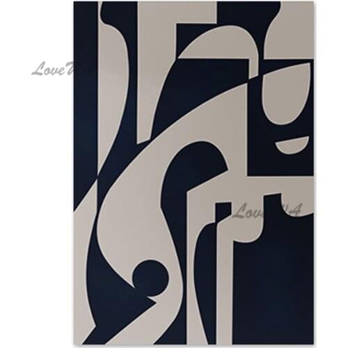100% Hand-painted Black And White Abstract Oil Painting Wall Hangings No Frame Canvas Wall Art Pictures For Living Room Decor