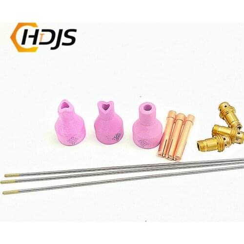 12pcs qq150-150a TIG welding accessories, tungsten needle copper clip inside, tile nozzle guide needle valve body