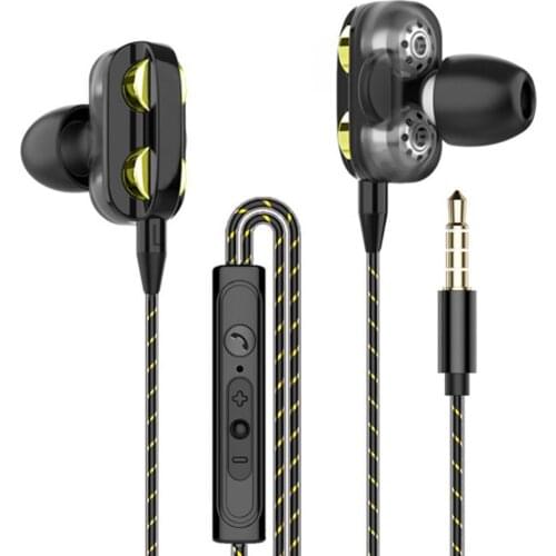 3.5mm Wired Earphone With Microphone For Phone Earbuds Stereo Headset Super Bass In-Ear Earphones