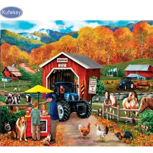 5d diy diamond painting autumn farm 3s pictures cross stitch diamond embroidery diamond mosaic home Decoration new year gift art