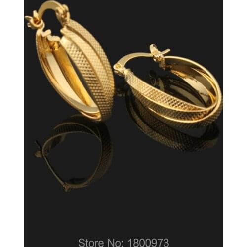 Adixyn New Arrival Gold Hoop Earrings for Women . Gold Color Vintage Party Jewelry Drop Style Earring