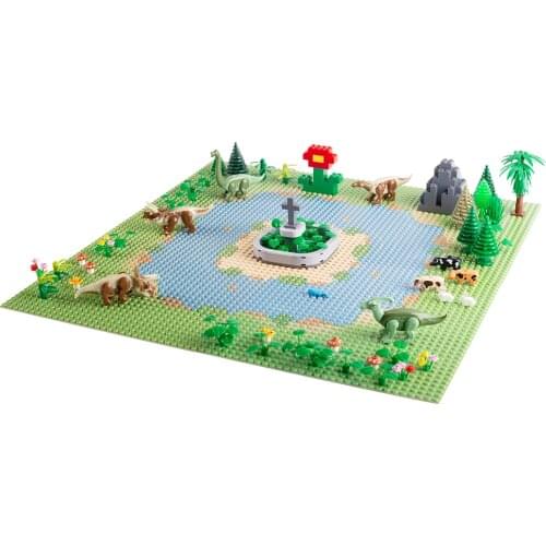 Base plate River Sandy Island Plaque Building Blocks City Street BasePlate Seaside Compatible All Brands bricks for Kids Gift