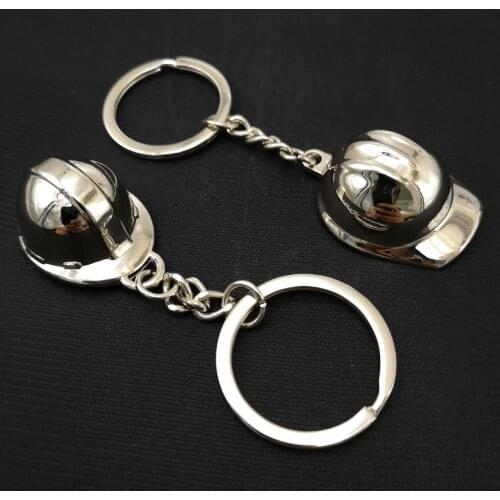 3D safety helmet keychain key ring high quality hard hat key chain creative portachiavi chaveiro llaveros hombre bag charm