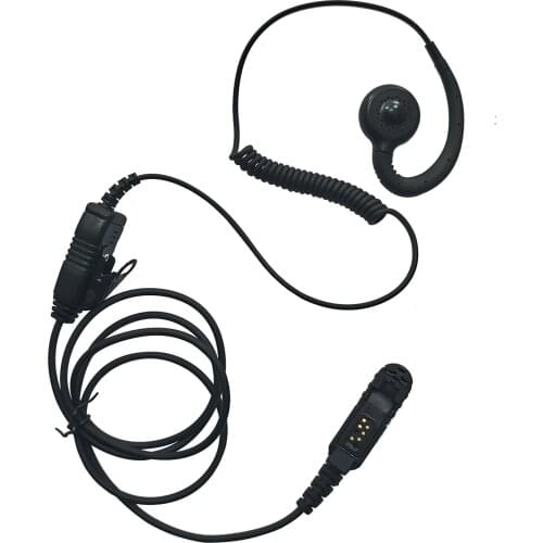 C Shape Earpiece Walkie Talkie with MIC and PTT Acoustic Tube Headset for Motorola XPR3300e XPR3500e XPR3300 XPR3500 Radio