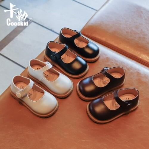 Childrens Leather Shoes 2021 Autumn New Girls British Style Princess Shoes Casual Flats Fashion Shoes Student 21-30 Non-slip