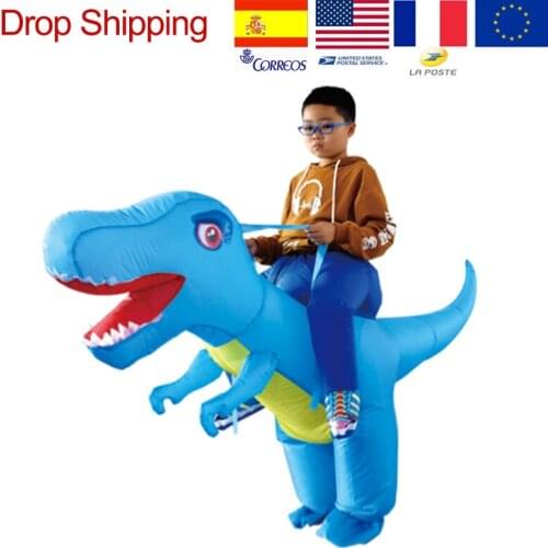 Kids Inflatable Ride On Walking Dinosaur Animal Cosplay Costume Halloween Costumes For Kids Children Boys Girls Fancy Dress