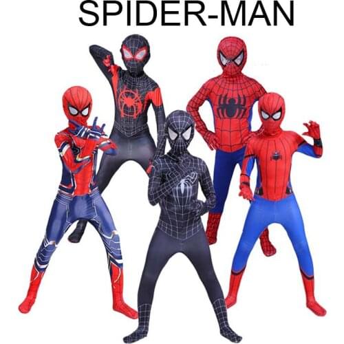 Disney Anime kids Spider-Man Cosplay spiderman Costume Halloween Costume Bodysuit Kids Christmas Gifts