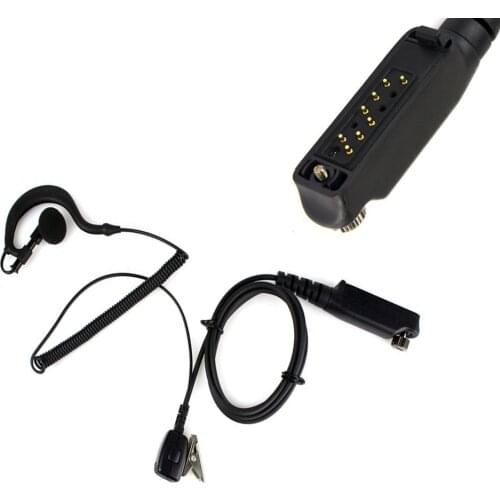 For Sepura PTT MIC G Shape Earpiece Headset for Sepura STP8000 Walkie Talkie Ham Radio Hf Transceiver Handy Headset