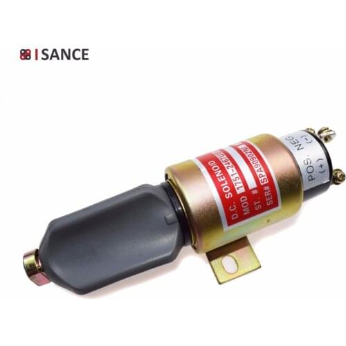 ISANCE Fuel Stop Shut Off Solenoid Valve For Cummins 24V VDC OE# 1751-24E7U1B1S5A , SA-3766-T