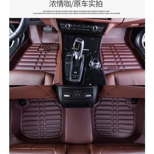 For Peugeot 308 Foot pad leather foot pad Dustproof Decoration beautiful car accessories Car styling