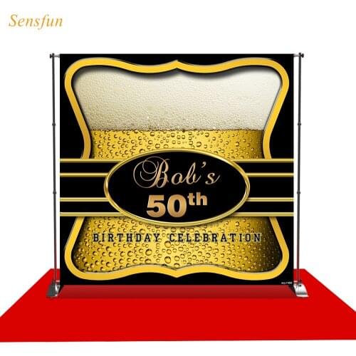 LEVOO photography backdrop beer Golden birthday Party bar backdrop photocall photobooth studio shoot fabric