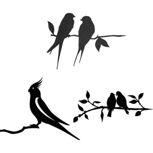 Metal Bird Silhouette Statue Tree Artwork Backyard Decoration for Garden Yard Patio Outdoor
