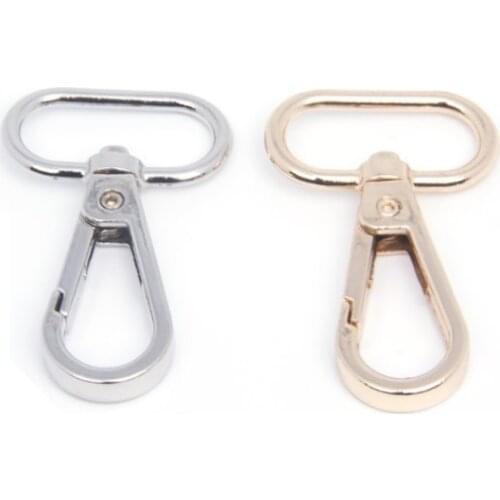 100pcs Gold Sliver Plating Metal Swivel Snap Hook Bag Hardware Buckle Hook for Bag