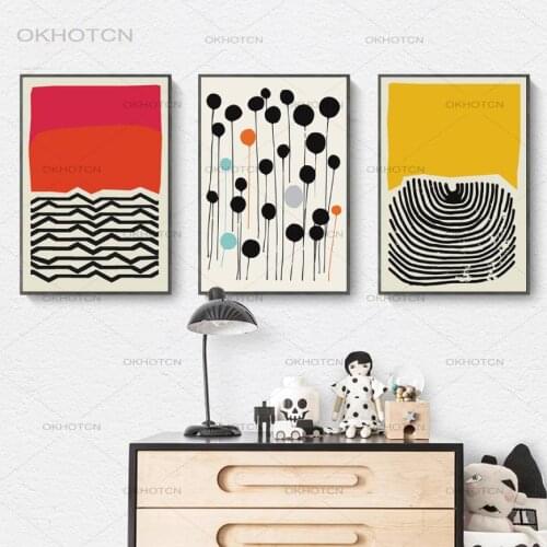 Wall Art Canvas Painting Home Decoration Modern Multicolored Abstract Geomotric Picture Prints Nordic Posters Modern Living Room