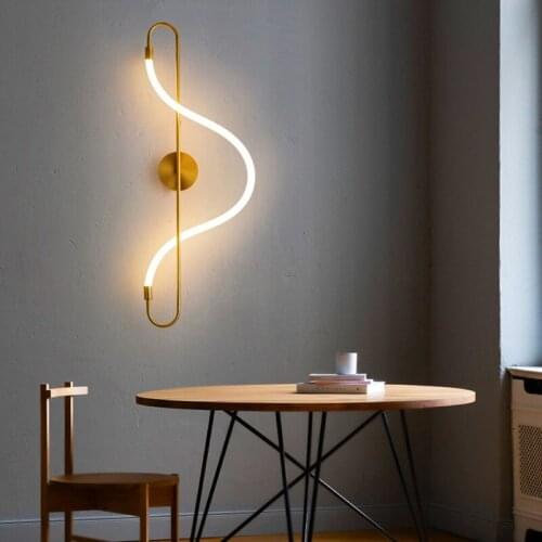 Nordic Designer Wall Lamp Modern Led Wall Light For Bedroom Bedside Lamp Restaurant Living Room Corridor Aisle Wall Decor Lights