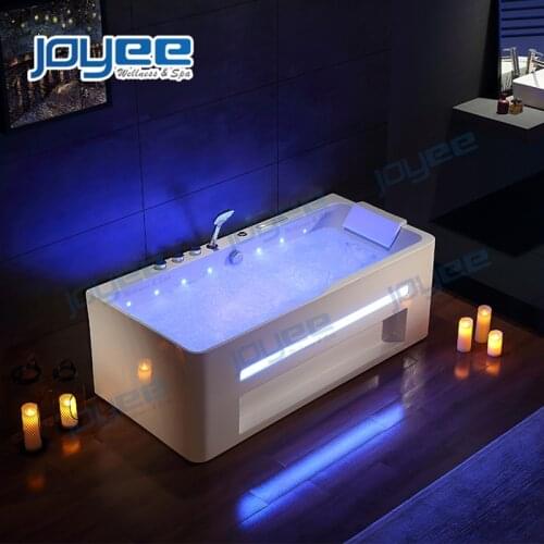 JOYEE New Design 1 Person Whirlpool Bathtub Comfortable Air Bubble Massage with Control Panel LED Light Pure Acrylic