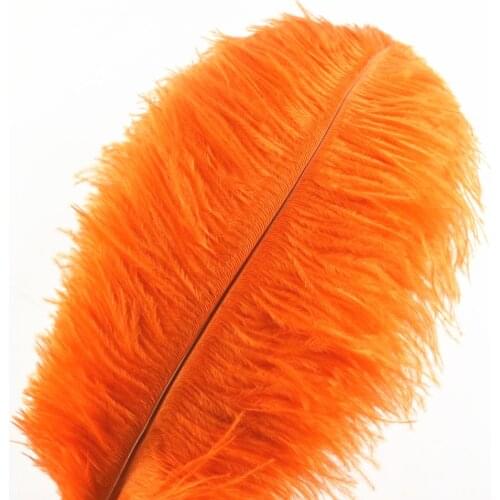 Wholesale Orange Ostrich Feathers 15-75CM 6-30 Inch Carnival Decor Party Wedding Decorations Natural Ostrich Feather for crafts