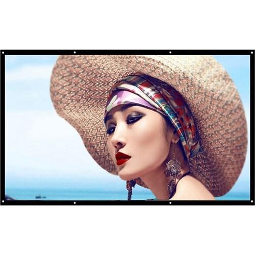 100inch 120inch 16:9 Projector Screen Portable HD Projection Screen Foldable Wall Mounted for Home Theater Office Indoor Outdoor