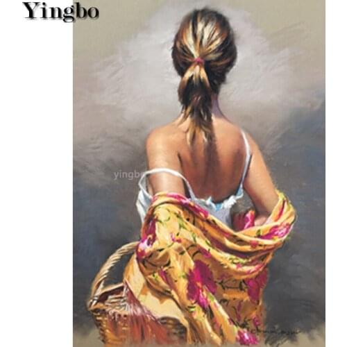 Portrait of sexy nude woman Full square drill diamond embroidery 5d diamond painting Cross Stitch Rhinestone diamond mosaic gift