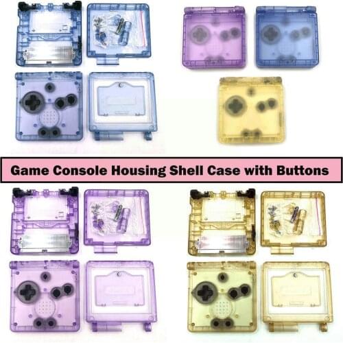 Transparent Clear White Green Purple Black Red GITD Housing Advance Case Shell Cover for GBA Luminous For GameBoy SP Consol C9M8