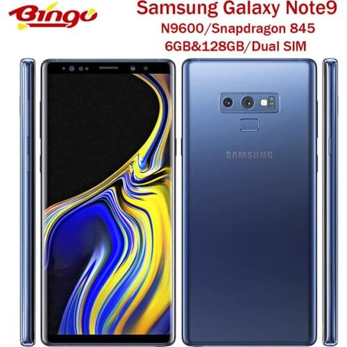 Samsung Galaxy Note9 Note 9 N9600 128GB Unlocked LTE Mobile Phone Snapdragon 845 Octa Core Dual SIM 6.4" Dual 12MP RAM 6GB NFC