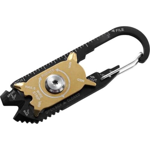 Roulette 20 In 1 Stainless Steel Wrench Screwdriver EDC Keychain Outdoor Gadgets Multi-function Key Hanger Outdoor Small Tool