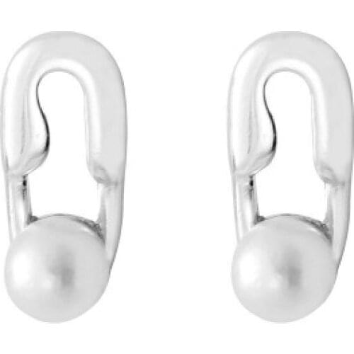 S925 Silver color Earrings Simple Fashion Pin Pearl Small Earrings Women Earrings Banquet To Give Girlfriend A Birthday Gift