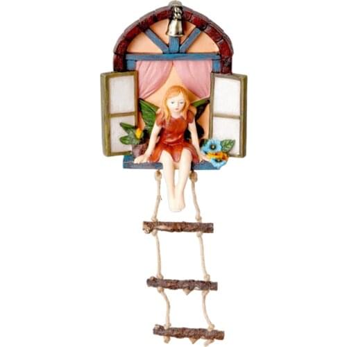 Fairy ing Tree Sculpture Whimsical Statue Garden Yard Art Decoration