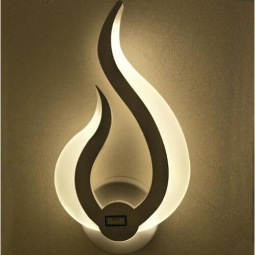 Modern Acrylic LED Wall Lamp For Bathroom Bedroom Wall Sconce White Indoor Light AC85-265V LED Simple Wall Light Indoor Lighting