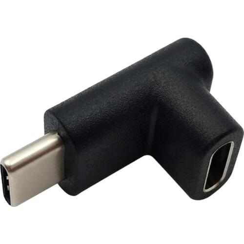 USB-C USB3.1 Type C Male To Female Adapter Data Charging Converter Connector 90Degree Angle