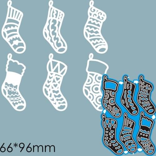 Cutting Dies Christmas Stocking New Metal DIY Album Paper Craft Embossing Stencil Greeting Card Decoration 66*96mm