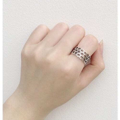 Kinel Genuine 925 Sterling Silver Rings For Women Minimalist Style Wedding Band Finger Ring Female Jewelry Wholesale