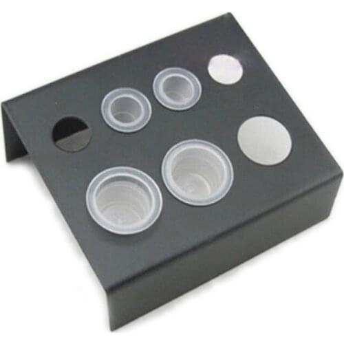 1PC Black Stainless Steel Tattoo Ink Cup Holder Stand 7 Holes Supply Women Makeup Accessories Skin Beauty Wholesale
