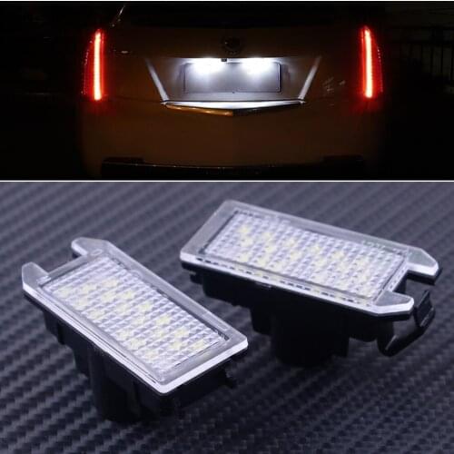 2Pcs Car LED License Plate Light fit for Fiat 500 Dodge Viper Jeep Grand Cherokee Compass 2017 68228930AA 68228931AA 68146206AA