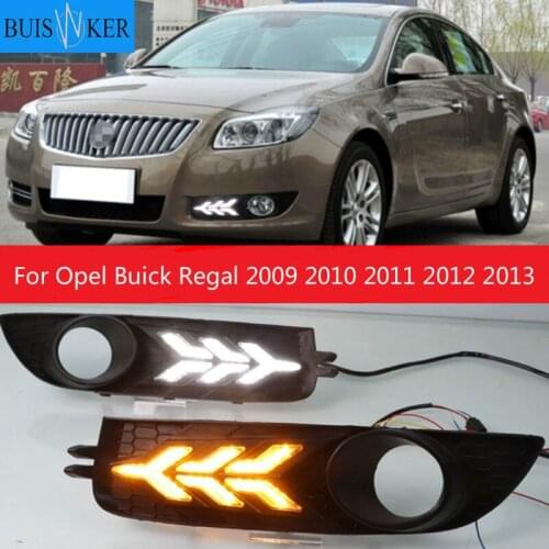 2Pcs DRL daytime running light For Opel Buick Regal 2009 2010 2011 2012 2013 Fog Lamp Day Light daylight fog lamp cover