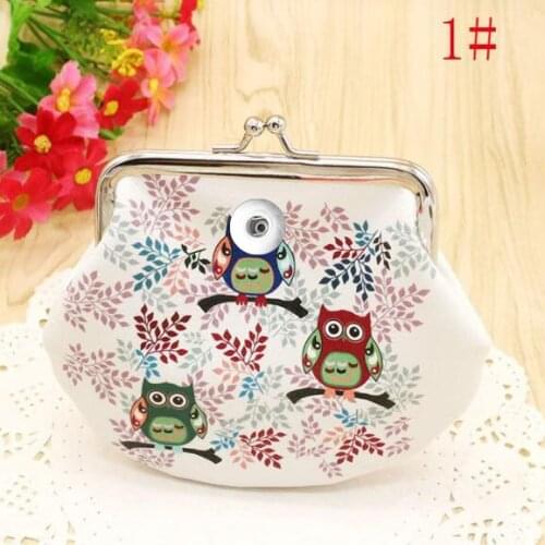 5PCS/LOT New 18MM Snap Button Jewelry Small Hand Carry Coin Purses Wallets Pouch Girl Women Money Bags Mothers day Gift