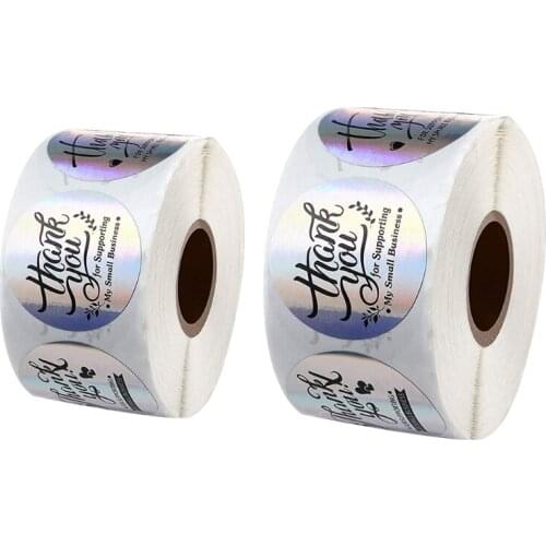 500pcs Thank You for Supporting My Small Business Stickers Round Seal Labels Handmade Sticker for Candy Gift Box