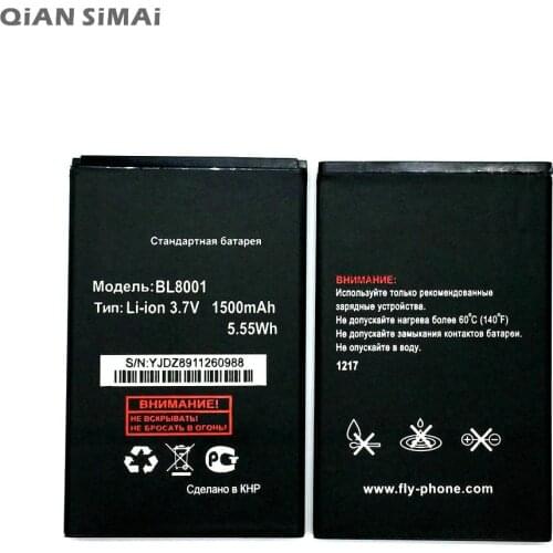 QiAN SiMAi Battery BL8001 1500mAh Backup Bateria Replacement For Fly IQ4490 Mobile Phone Battery + Tracking Code