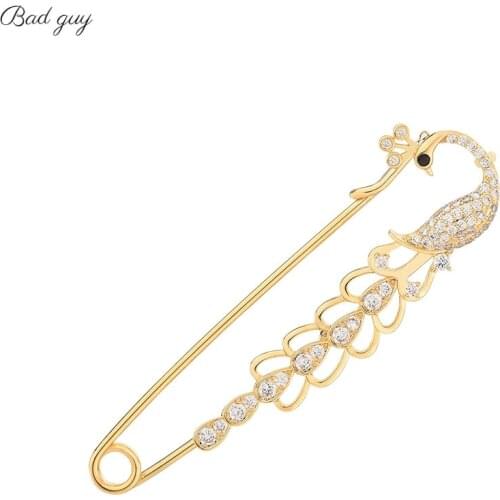 Peacock Zircon Brooch Pin for Womens Exquisite Brooch Jewelry Clothes Scarf Buckle Garment Accessories Fine Jewelry Gifts