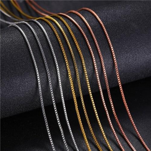 New DIY Chain Stainless Steel Cuban Link Chain Necklaces For Women Pendant Jewelry Solid Gold Tone Gifts Miami Curb Chain