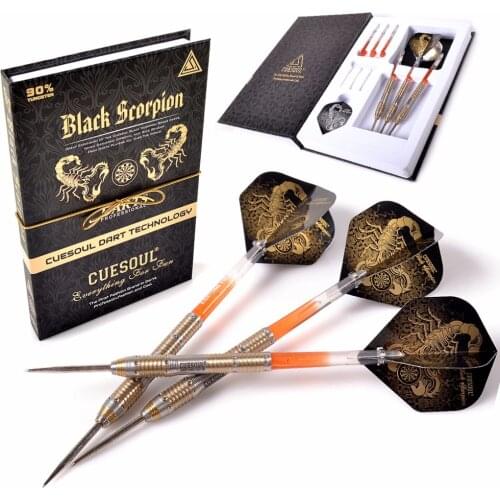 CUESOUL Black Scorpion Golden 22g/24g/26g Tungsten Steel Tip Dart Christmas Gift