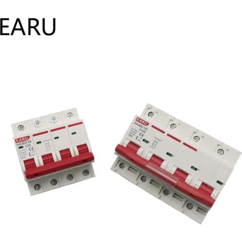 DC 1000V 4P Solar Mini Circuit Breaker Overload Protection Switch 6A 16A 20A 25A 32A 50A 63A 80A 100A 125A Photovoltaic PV MCB