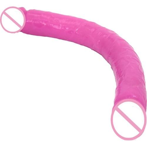 Double headed dildo lifelike penis ass dick big cock lesbian masturbation vagina anal G spot stimulation flirting orgasm sexshop