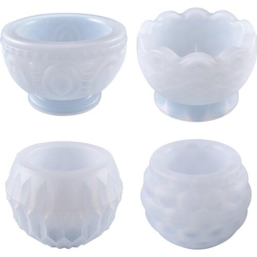 Flowerpot Plant Pot Epoxy Resin Mold Candlestick Candle Holder Silicone Mould