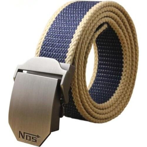 Long Weave Canvas Belt Mens Waist Belt Casual Brand Cargo Belts Automatic Buckle-Belt Male Military Tactical Belt 140cm 150cm