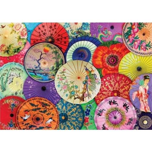Chinese style oiled paper umbrella Top Quality Embroidery Needlework 14CT Unprinted Cross Stitch Kits DIY Handmade Home Decor