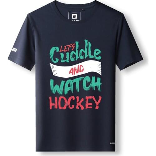 COLDOUTDOOR Classic ice Hockey Vintage T-Shirts Cotton O-Neck Short-Sleeve Printed Top