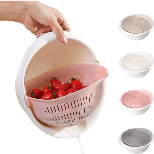 Kitchen Drain Basket Colander Fruit Vegetable Washing Basket Removable Bowls Drainer Portable Basket Strainers Kitchen Tools