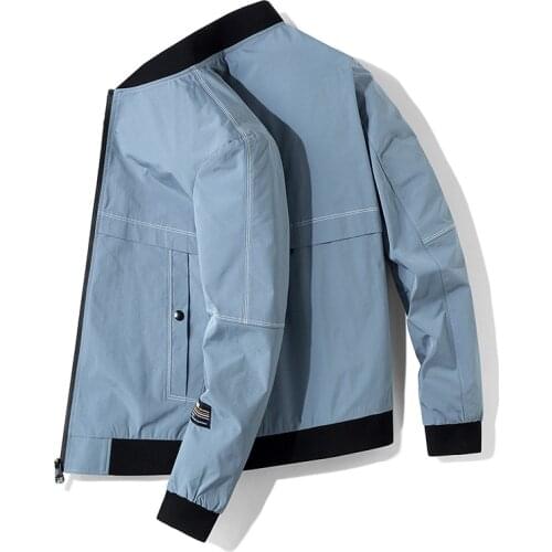 High Quality Men Coat Jacket Popular Zipper Outwear Coat Male Spring Autumn Solid Casual Jacket Male Polyester Casual Coats Mens